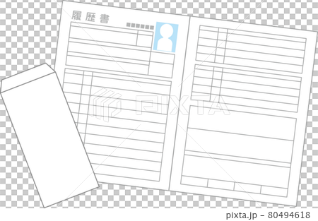 履歴書と封筒 履歴書と封筒 80494618