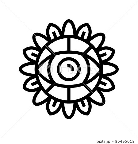 eye boho line icon vector illustration eye boho line icon vector illustration 80495018