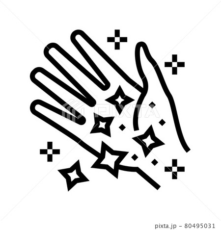 hand boho line icon vector illustration 80495031