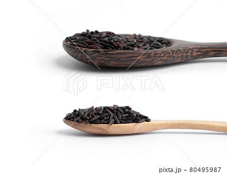 Paddy rice with black riceberry rice isolated on white background. Organic. Raw, wheat or grain. Agriculture. Food. Paddy rice with black riceberry rice isolated on white background. Organic. Raw, wheat or grain. Agriculture. Food. 80495987