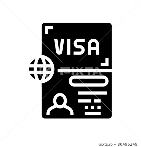 permitting document visa glyph icon vector illustration permitting document visa glyph icon vector illustration 80496249