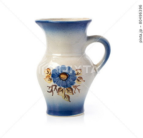 Ceramic jug. Isolated on white Ceramic jug. Isolated on white 80496396