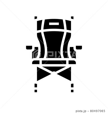 portable hunting chair glyph icon vector illustration portable hunting chair glyph icon vector illustration 80497065