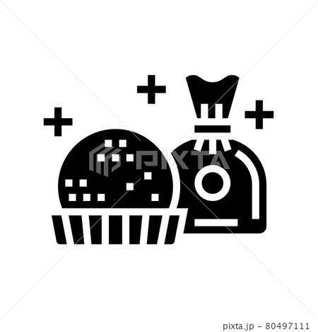 chocolate candy in spherical form glyph icon vector illustration chocolate candy in spherical form glyph icon vector illustration 80497111