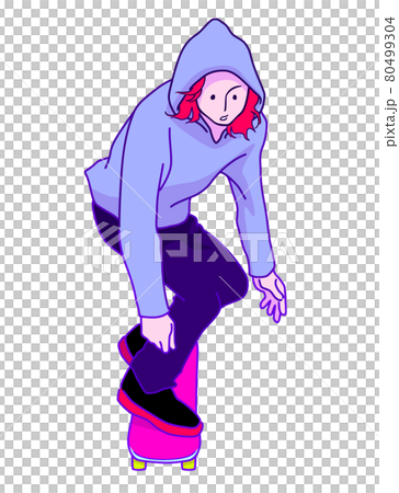 Men Skateboarding-Goofy Stance Men Skateboarding-Goofy Stance 80499304