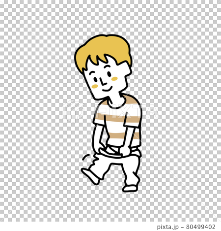 一人でお着替えできる男の子 80499402