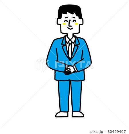 手を前で揃えている営業マン 80499407