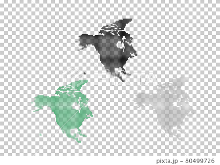 北アメリカ-ドット-3色セット 80499726