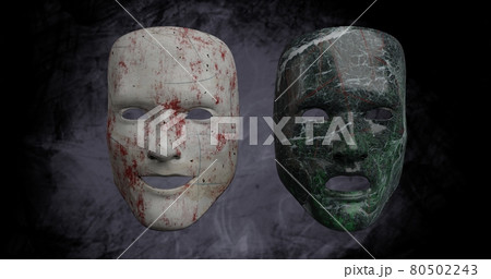 Marble masks with different emotions 3d-rendering illustration Marble masks with different emotions 3d-rendering illustration 80502243