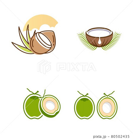 coconut logo Vector icon design illustration 80502435
