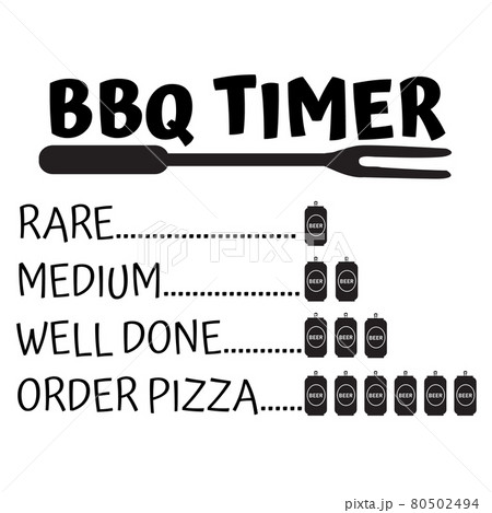 BBQ timer on white background. Barbecue apron sign. Barbecue timer symbol. flat style. BBQ timer on white background. Barbecue apron sign. Barbecue timer symbol. flat style. 80502494