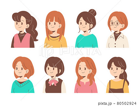 若い女性セット　ななめ横 80502924