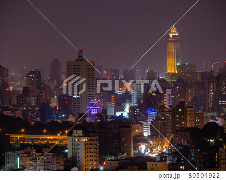 Sunset high angle view of the Jingmei area Sunset high angle view of the Jingmei area 80504922