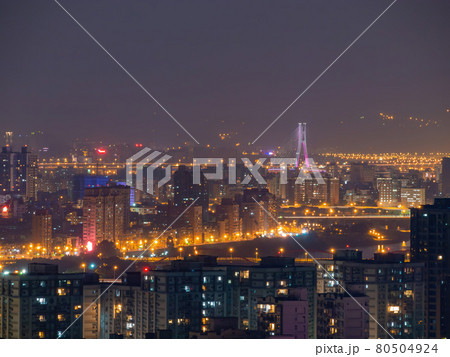 Sunset high angle view of the Jingmei area Sunset high angle view of the Jingmei area 80504924