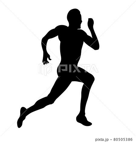 male athlete running sprint race male athlete running sprint race 80505386