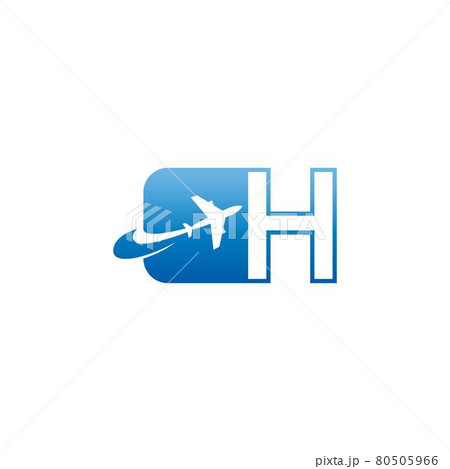 Letter H with plane logo icon design vector 80505966
