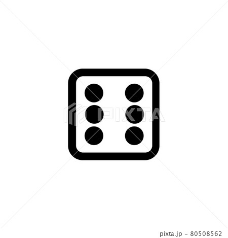 dice line icon, gambling outline vector logo, linear pictogram isolated on white, pixel perfect illustration 80508562