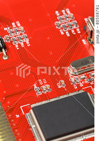 Red Circuit Board Red Circuit Board 80508781