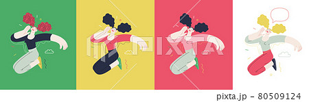 Happiness - happy people jumping in the air cheerfully Happiness - happy people jumping in the air cheerfully 80509124