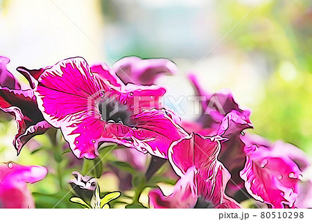 パステル調　”ペチニア”　イラストイメージ 80510298