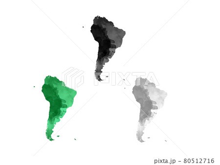 南アメリカ-水彩風-3色セット