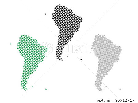 南アメリカ-網点-3色セット