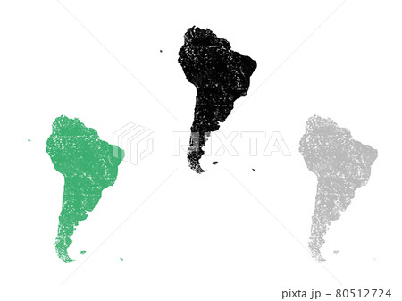南アメリカ-版画風-3色セット