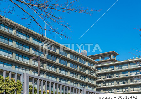 【人がいないお正月の外務産省正面玄関】 80513442