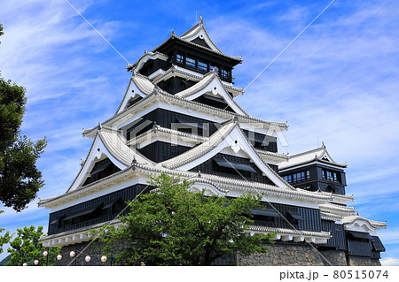 【熊本県】完全復旧した晴天下の熊本城 80515074