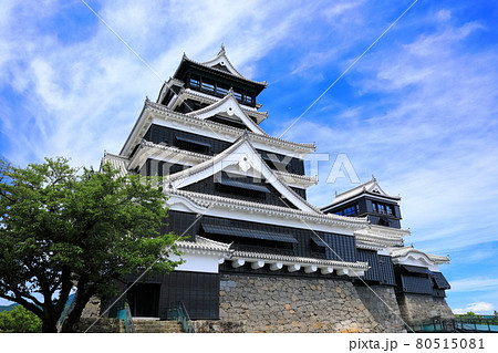 【熊本県】完全復旧した晴天下の熊本城 80515081