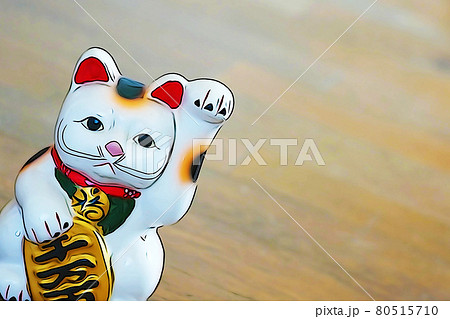 パステル調　””招き猫”　イラストイメージ 80515710