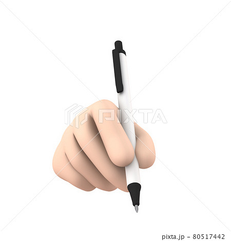 ペンを持つ手のイラスト素材