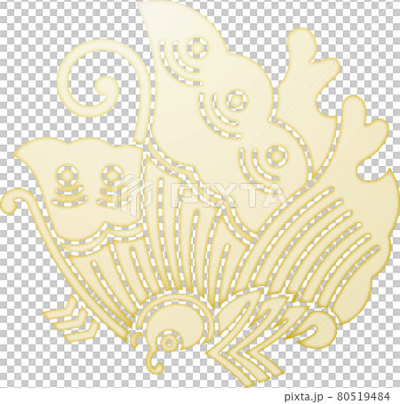 家紋　揚羽蝶【金色】 80519484