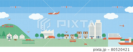 情報通信技術でつながった都市と地方。一次産業から三次産業まで 80520421