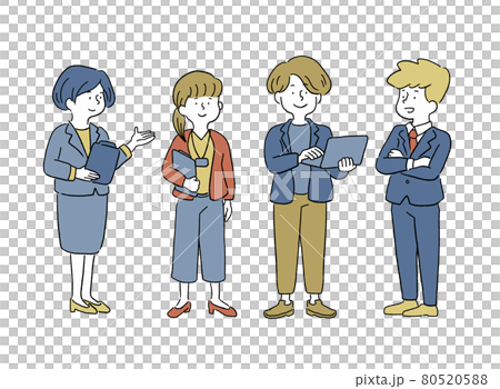 ビジネスチーム シンプルイラストのイラスト素材 8055
