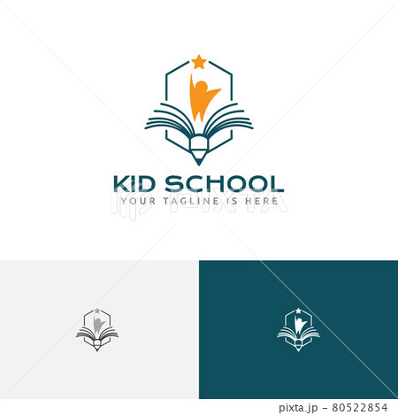 Kid Reach Star Book Happy School Study Education Logo 80522854