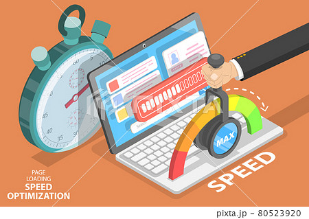 Webpage Loading Time Decreasing, Website Speed Optimization and SEO. 80523920