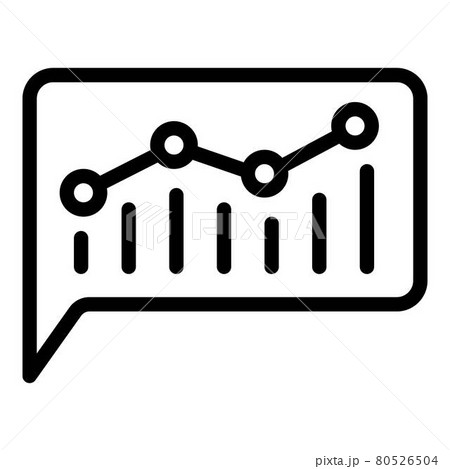Chart chatbot icon, outline style 80526504