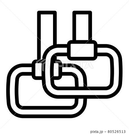 Gymnastics sport rings icon, outline style 80526513