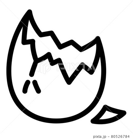 Eggshell nest icon, outline style Eggshell nest icon, outline style 80526784