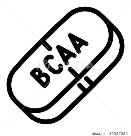 Sport nutrition bcaa capsule icon, outline style Sport nutrition bcaa capsule icon, outline style 80527029