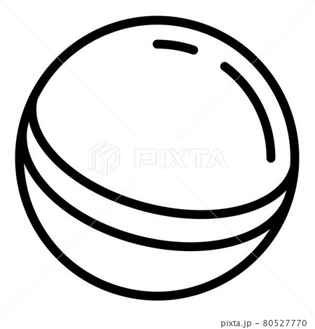 Baby rubber ball icon, outline style Baby rubber ball icon, outline style 80527770