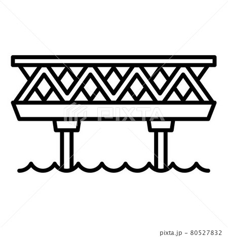 Railway bridge icon, outline style Railway bridge icon, outline style 80527832