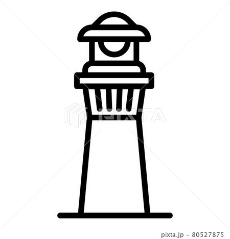 Harbor lighthouse icon, outline style 80527875