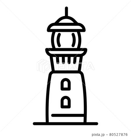 Port lighthouse icon, outline style Port lighthouse icon, outline style 80527876