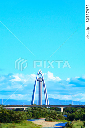 木曽川とツインアーチ138の風景 木曽川とツインアーチ138の風景 80527972