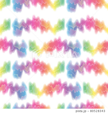 Hippie Tie Dye Rainbow LGBT Wave Seamless Pattern in Abstract Background Style. Colorful Shibori Psychedelic Texture with Waves and Stripes 80528343