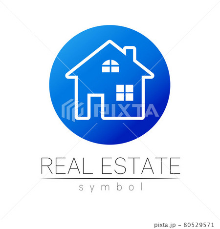 Real Estate Logo Vector Design House Logo Brand Identity . Company Sign Btanding Elements with House and Building 80529571