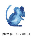Mouse Watercolor Hand painted Illustration Isolated on white background Animal 80530194