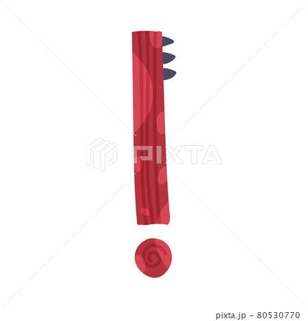 Dino Exclamation Mark with Spikes as Punctuation Sign Vector Illustration Dino Exclamation Mark with Spikes as Punctuation Sign Vector Illustration 80530770